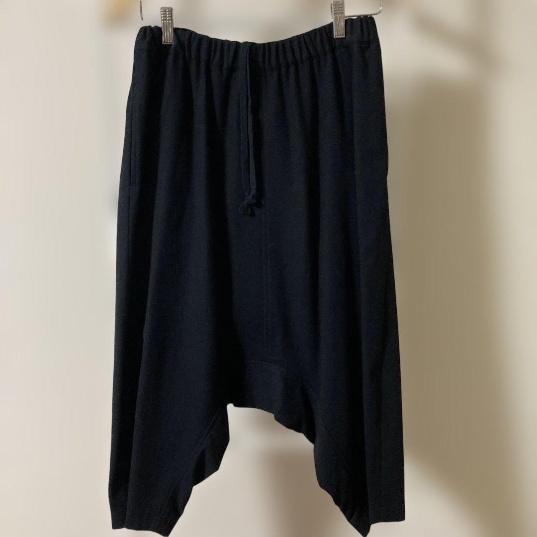 コムデギャルソンコムコム　秋冬素材メルトンウールサルエル　黒S