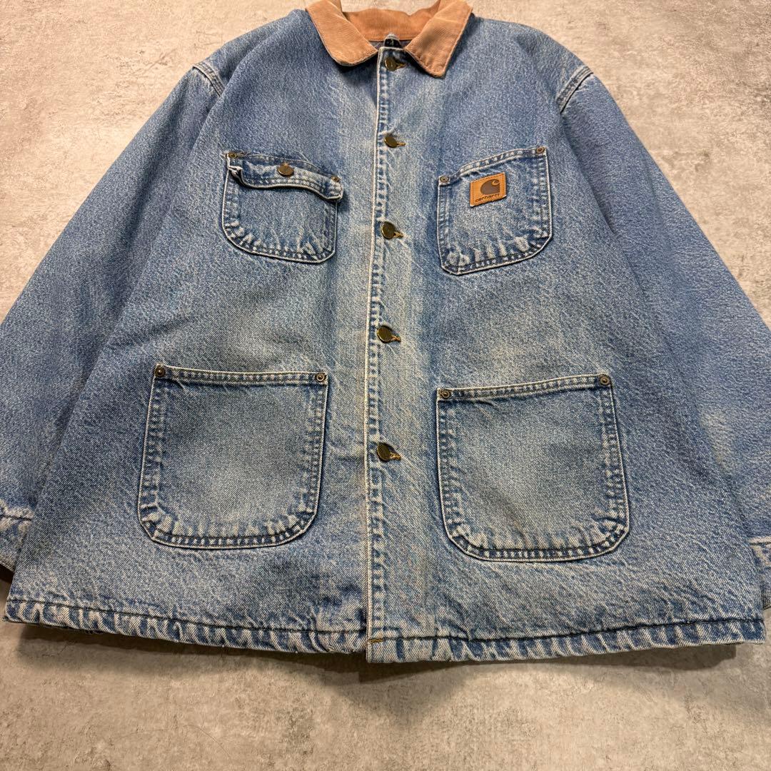 KN様 カーハート【L】00s チョアコート カバーオール デニム ジャケット