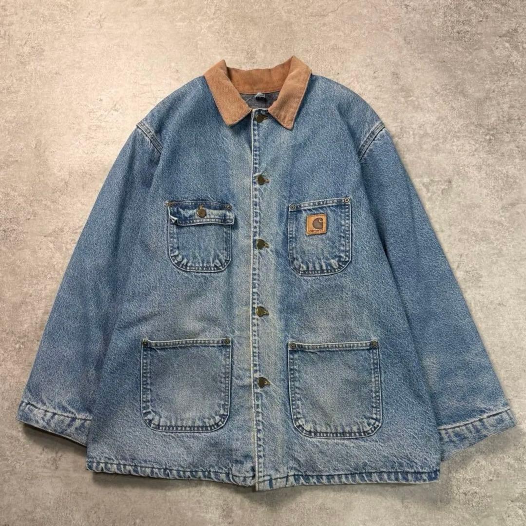 KN様 カーハート【L】00s チョアコート カバーオール デニム ジャケット