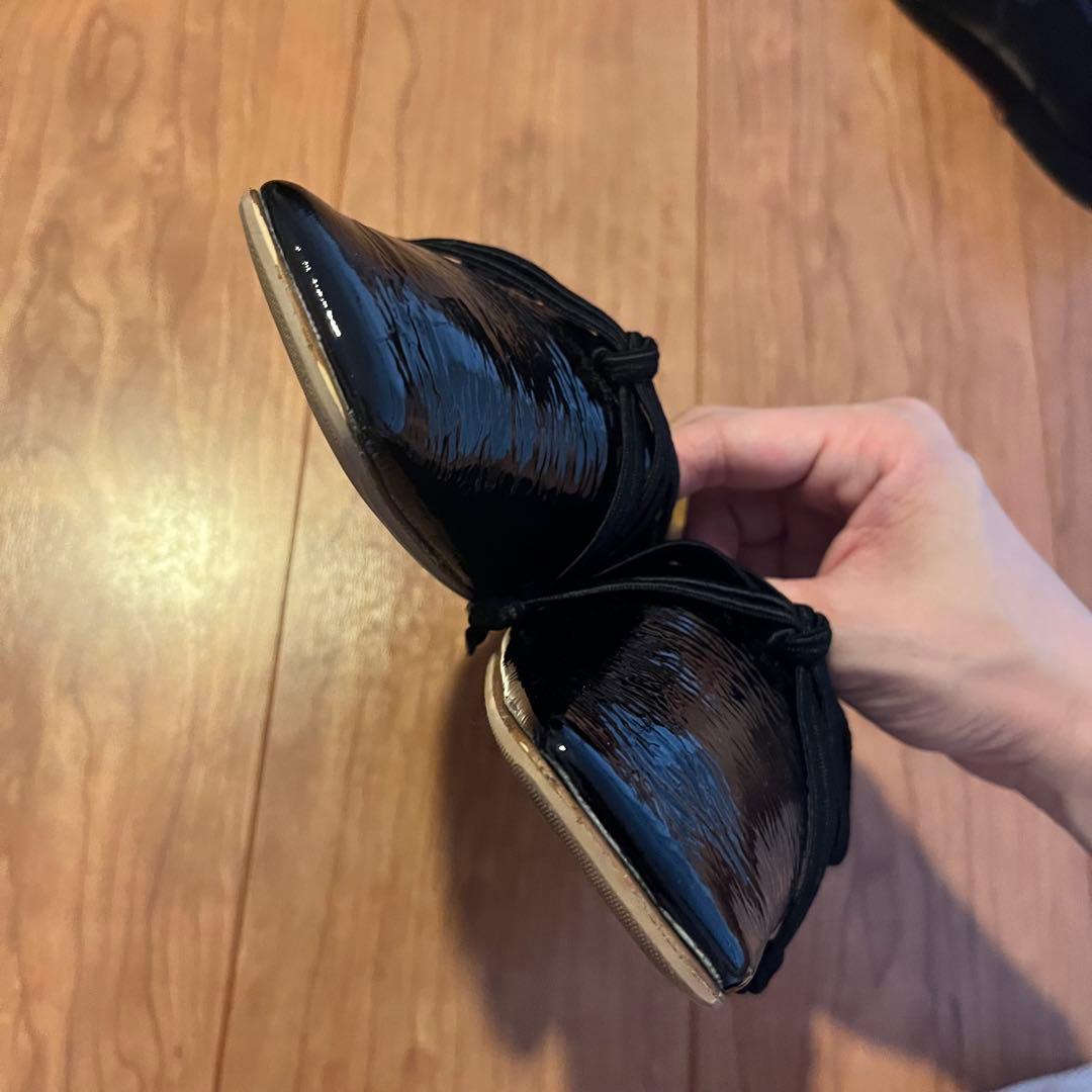 ピッピシック　リボンバレエシューズBLACK