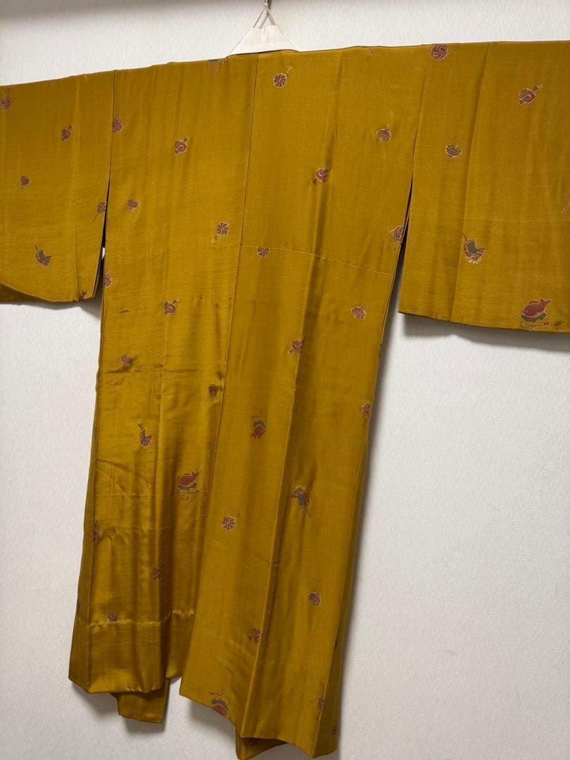 【銘品新品】西陣老舗機元「名匠 菱屋六右エ門謹製」長襦袢「風通御召織 紬糸併用」