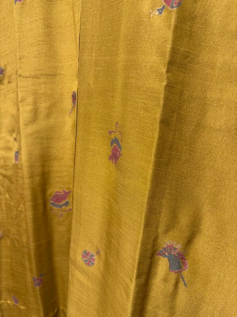 【銘品新品】西陣老舗機元「名匠 菱屋六右エ門謹製」長襦袢「風通御召織 紬糸併用」