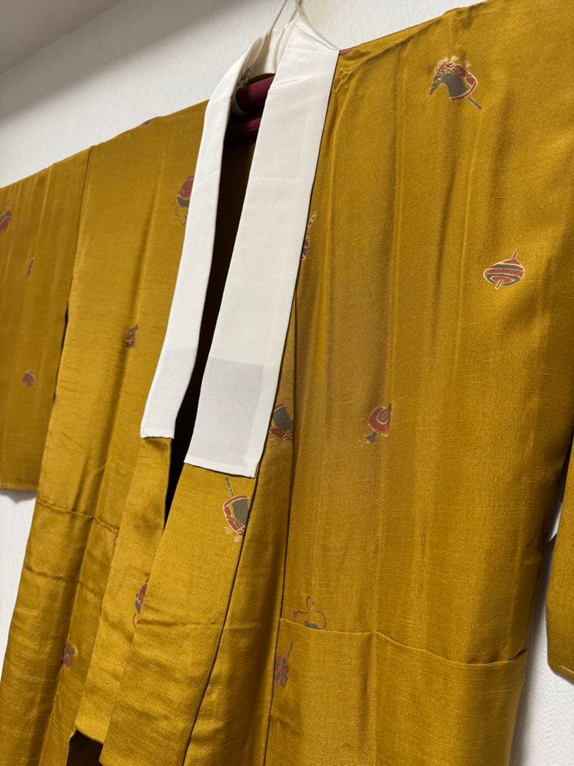 【銘品新品】西陣老舗機元「名匠 菱屋六右エ門謹製」長襦袢「風通御召織 紬糸併用」