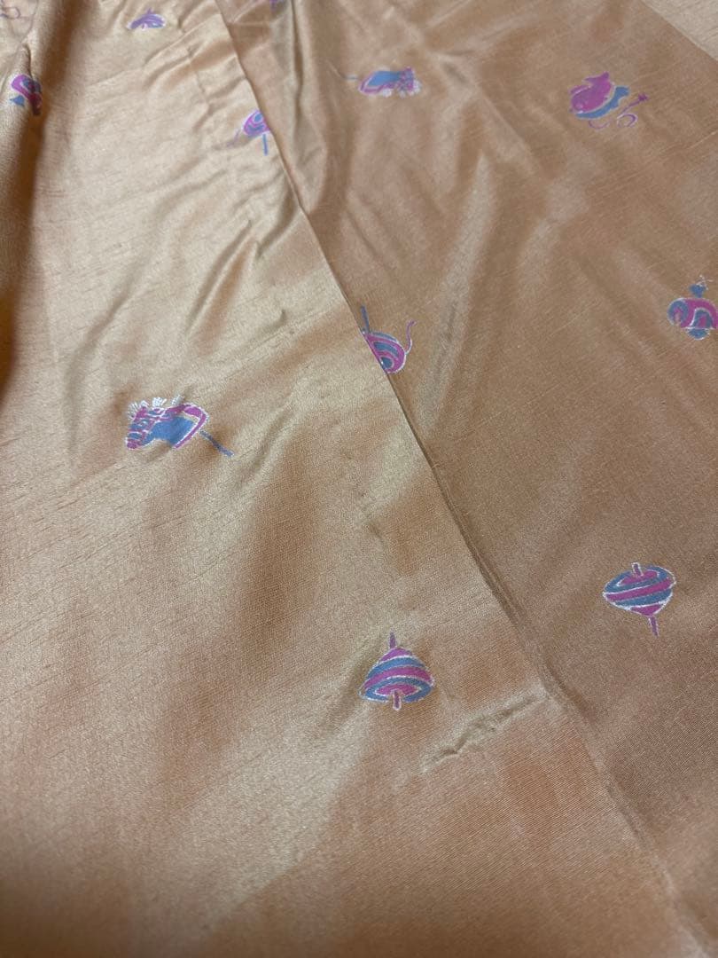 【銘品新品】西陣老舗機元「名匠 菱屋六右エ門謹製」長襦袢「風通御召織 紬糸併用」