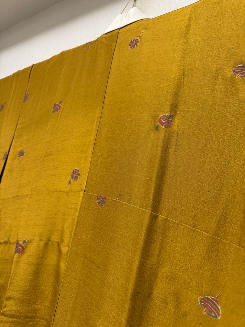 【銘品新品】西陣老舗機元「名匠 菱屋六右エ門謹製」長襦袢「風通御召織 紬糸併用」