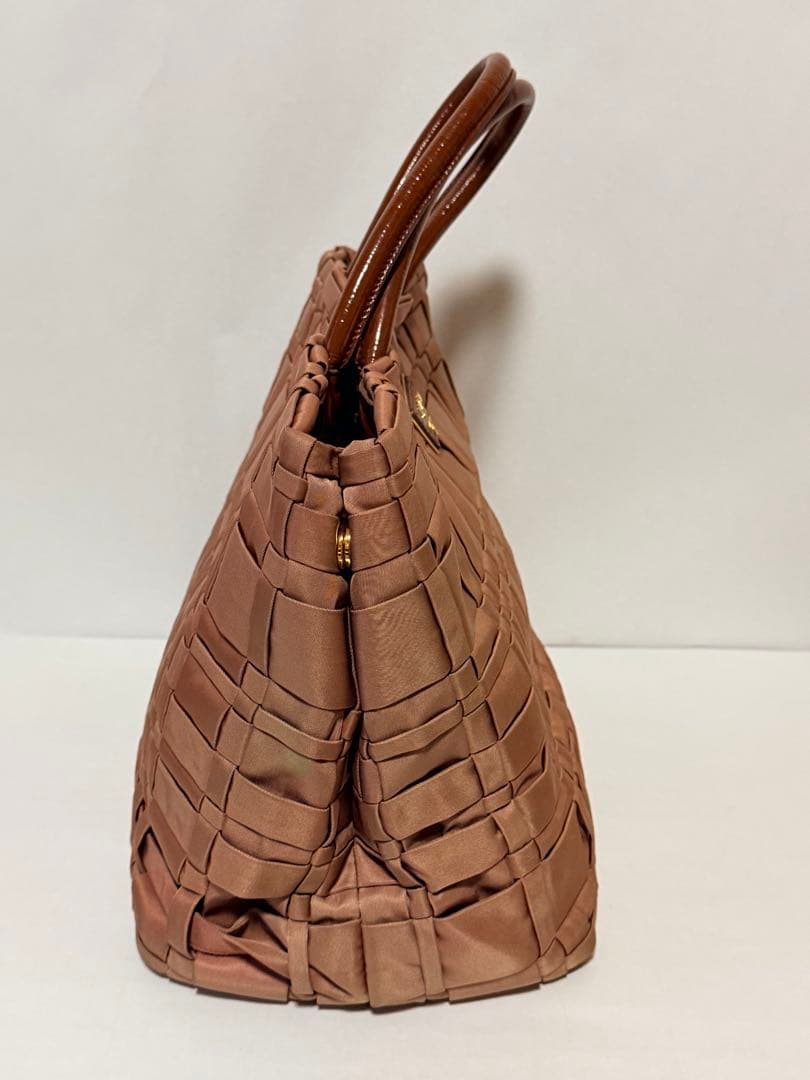 中古　PRADA トートバッグ　ピンクベージュ　ナイロン