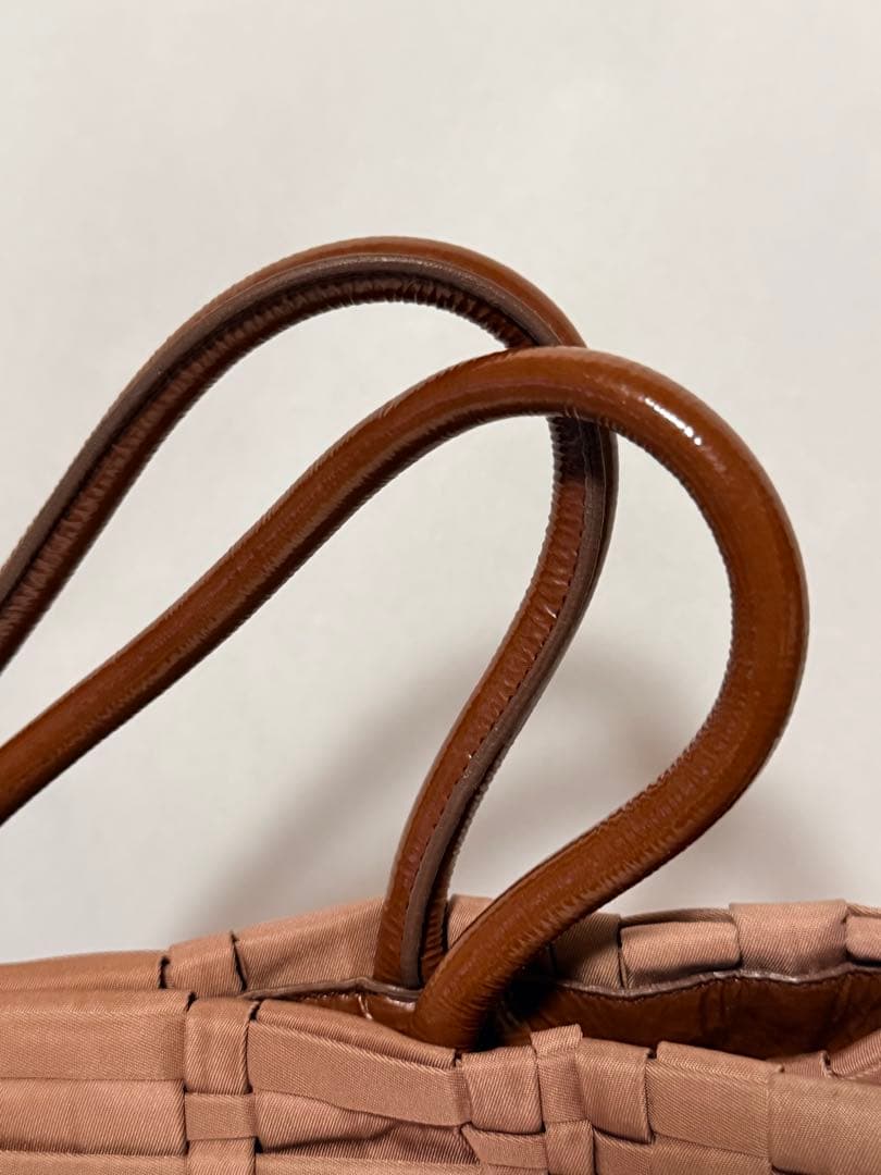 中古　PRADA トートバッグ　ピンクベージュ　ナイロン