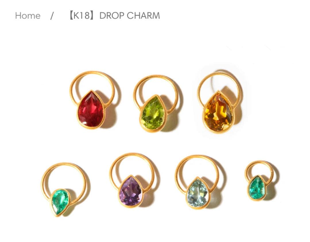 黒*ご様 pahi amulet K18 drop charm アクアマリン