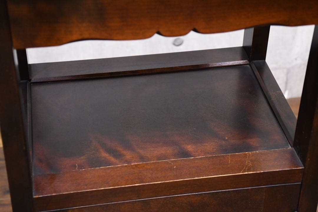 EFK21 北海道民芸家具 HM861K 電話台 9.6万 カバ/樺 無垢材