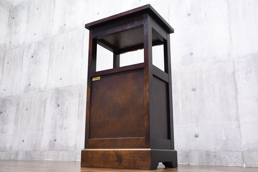 EFK21 北海道民芸家具 HM861K 電話台 9.6万 カバ/樺 無垢材