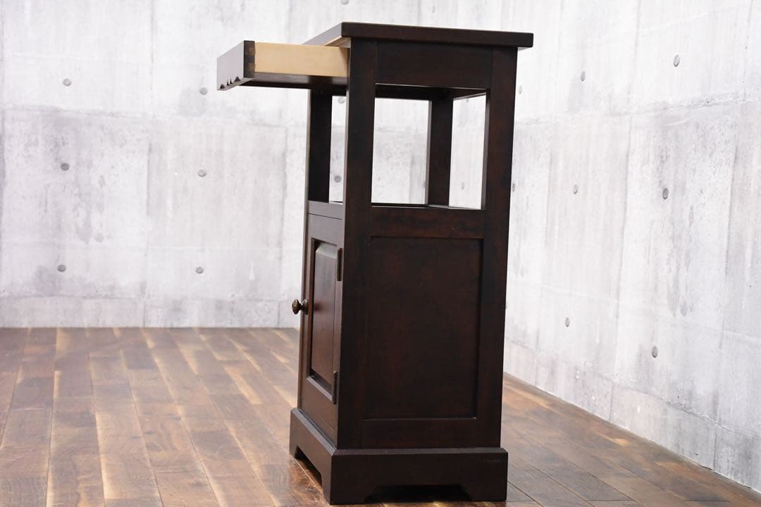 EFK21 北海道民芸家具 HM861K 電話台 9.6万 カバ/樺 無垢材