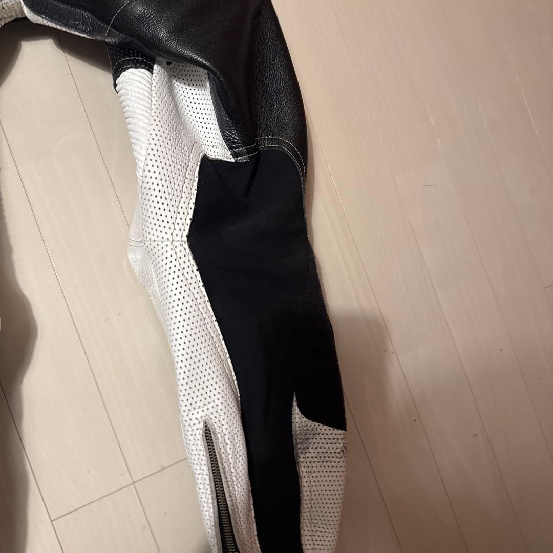 YONEZO 革ツナギ レーシングスーツ　黒/白/赤　MFJ公認　美品