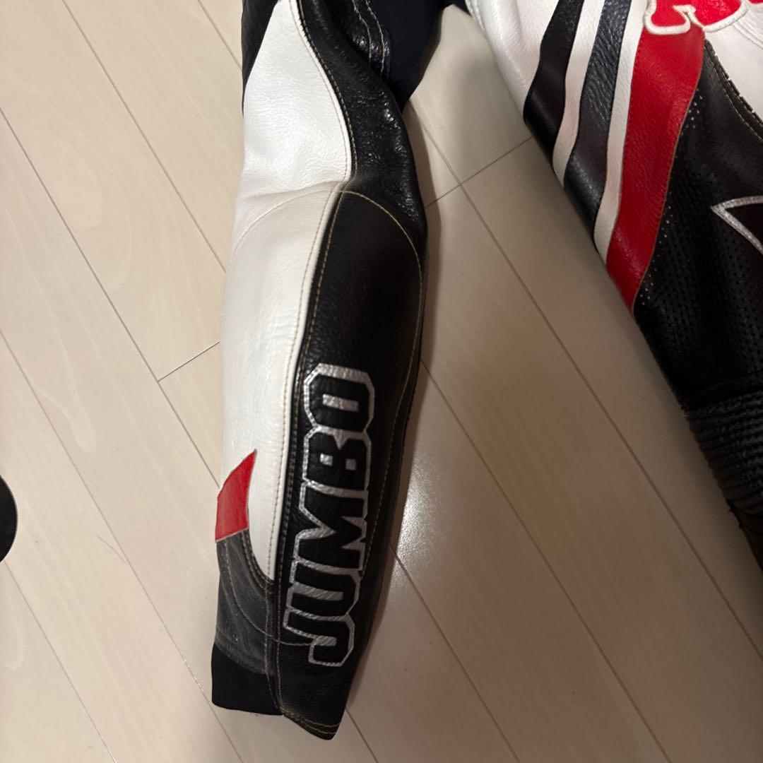 YONEZO 革ツナギ レーシングスーツ　黒/白/赤　MFJ公認　美品