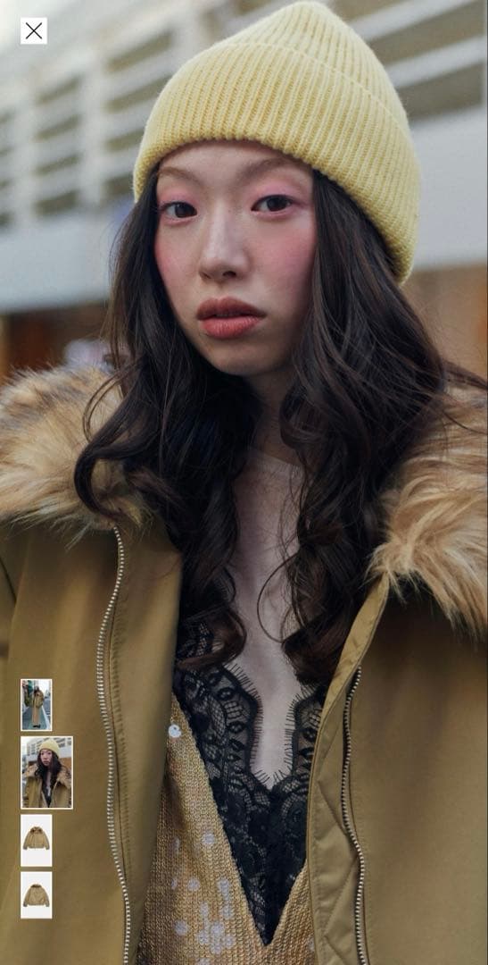 【完売品】ZARA ファー襟ボンバージャケット Mサイズ