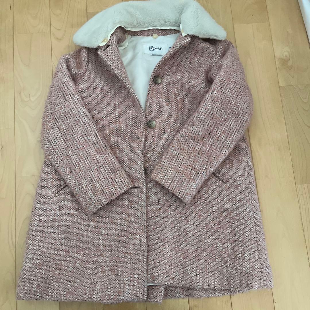 Bonpoint ウールコート 8A ピンク系