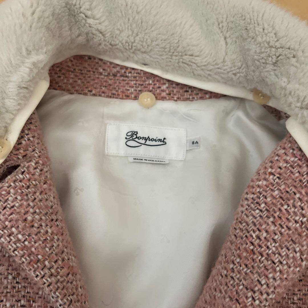 Bonpoint ウールコート 8A ピンク系