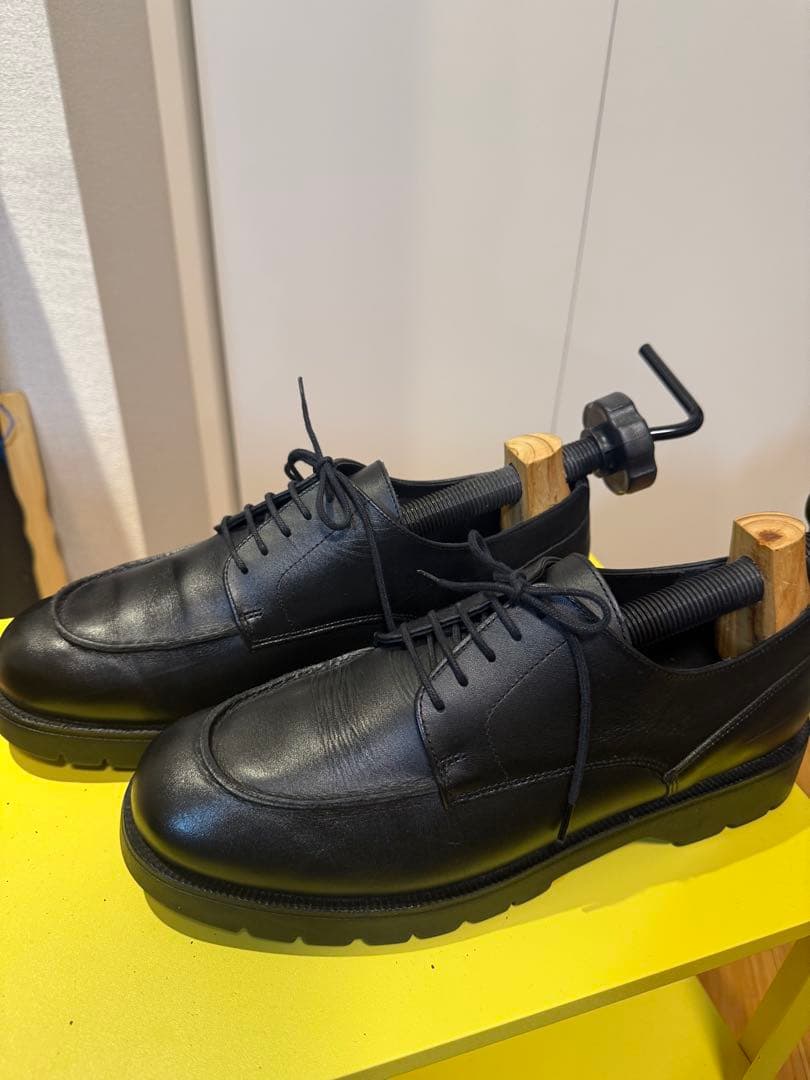 クレマン　黒 レザー ビジネスシューズ