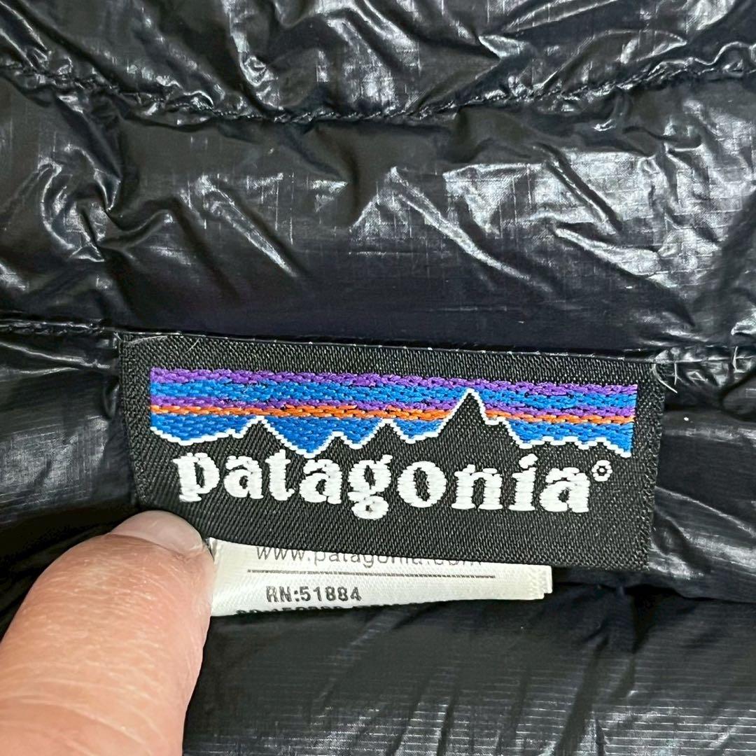 Patagonia ウルトラライトダウン ベスト S スタッフバック付 ブラック