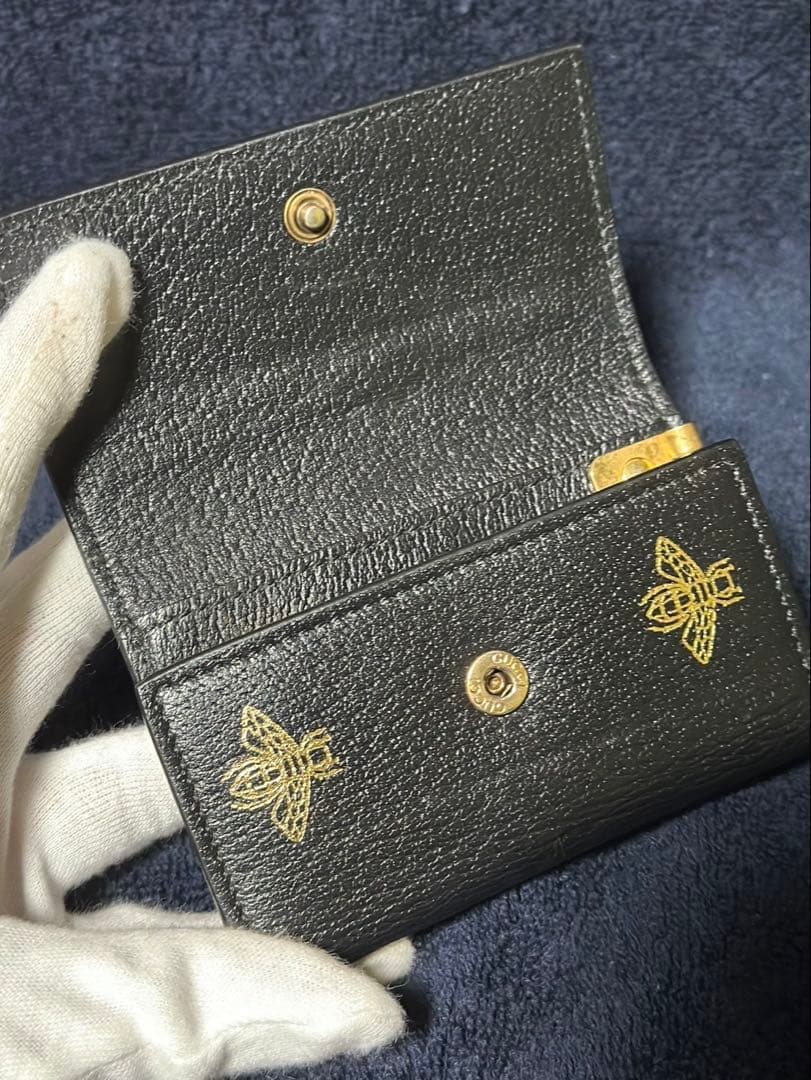 GUCCI キーケース 蜂 ビー 6連 スター レザー
