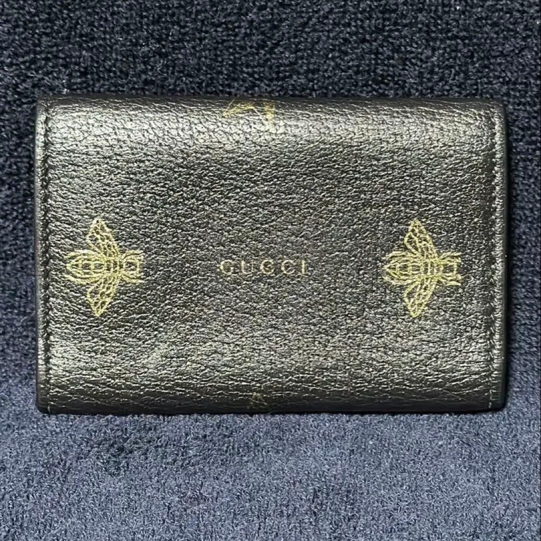 GUCCI キーケース 蜂 ビー 6連 スター レザー