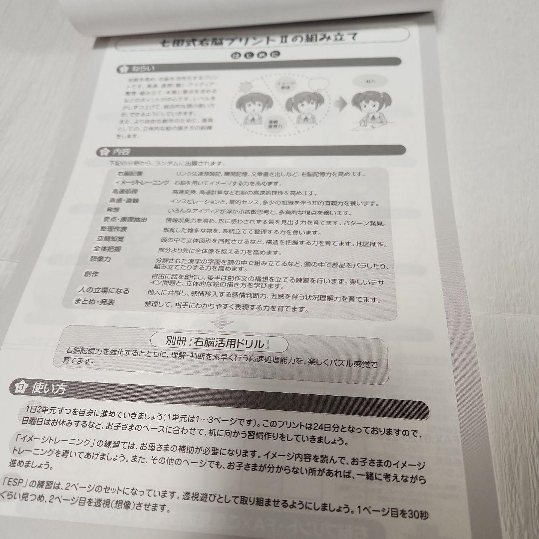 七田式(しちだ)小学生プリント【右脳2】