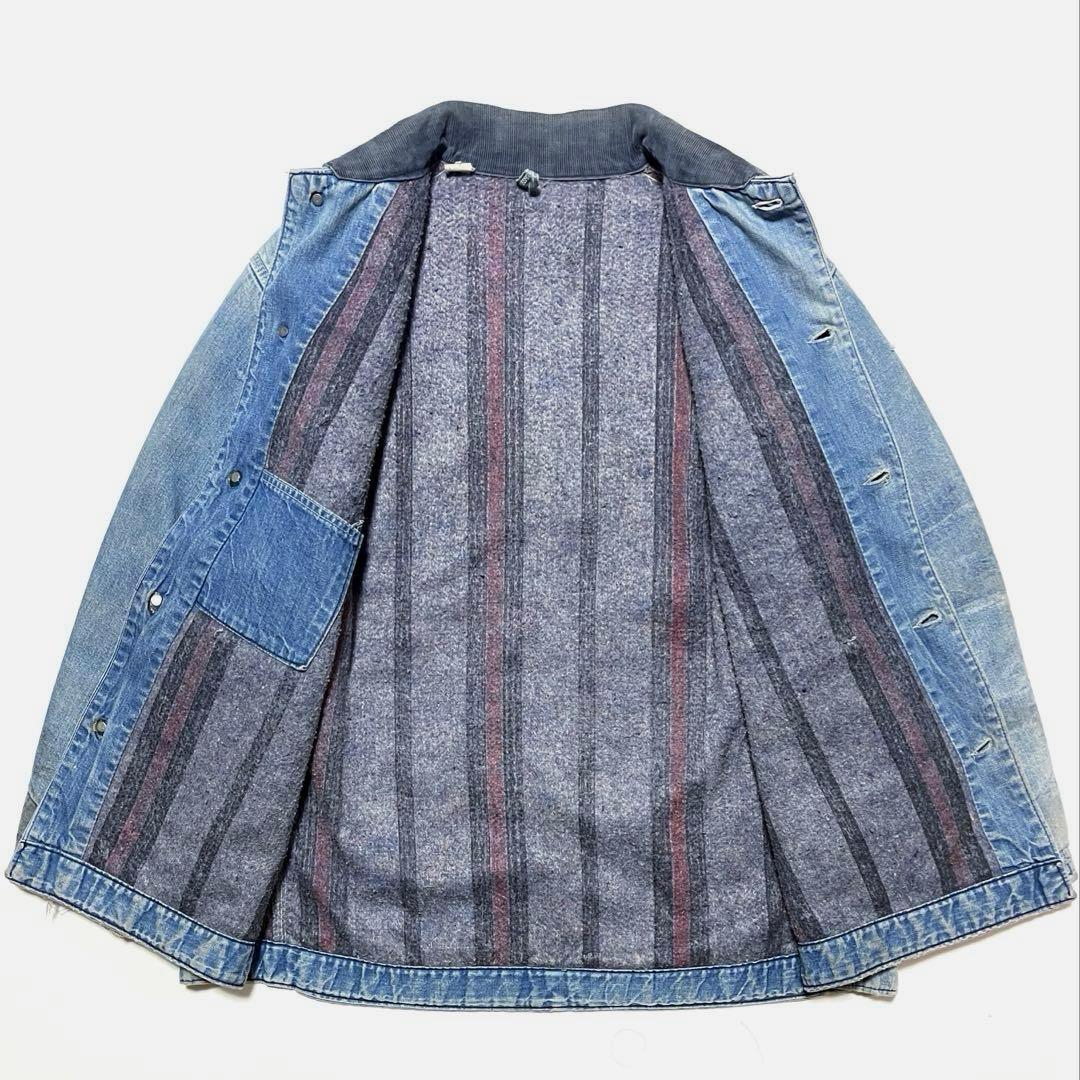 激レア 60-70s 鬼フェード Carhartt デニム製ミシガンチョアコート