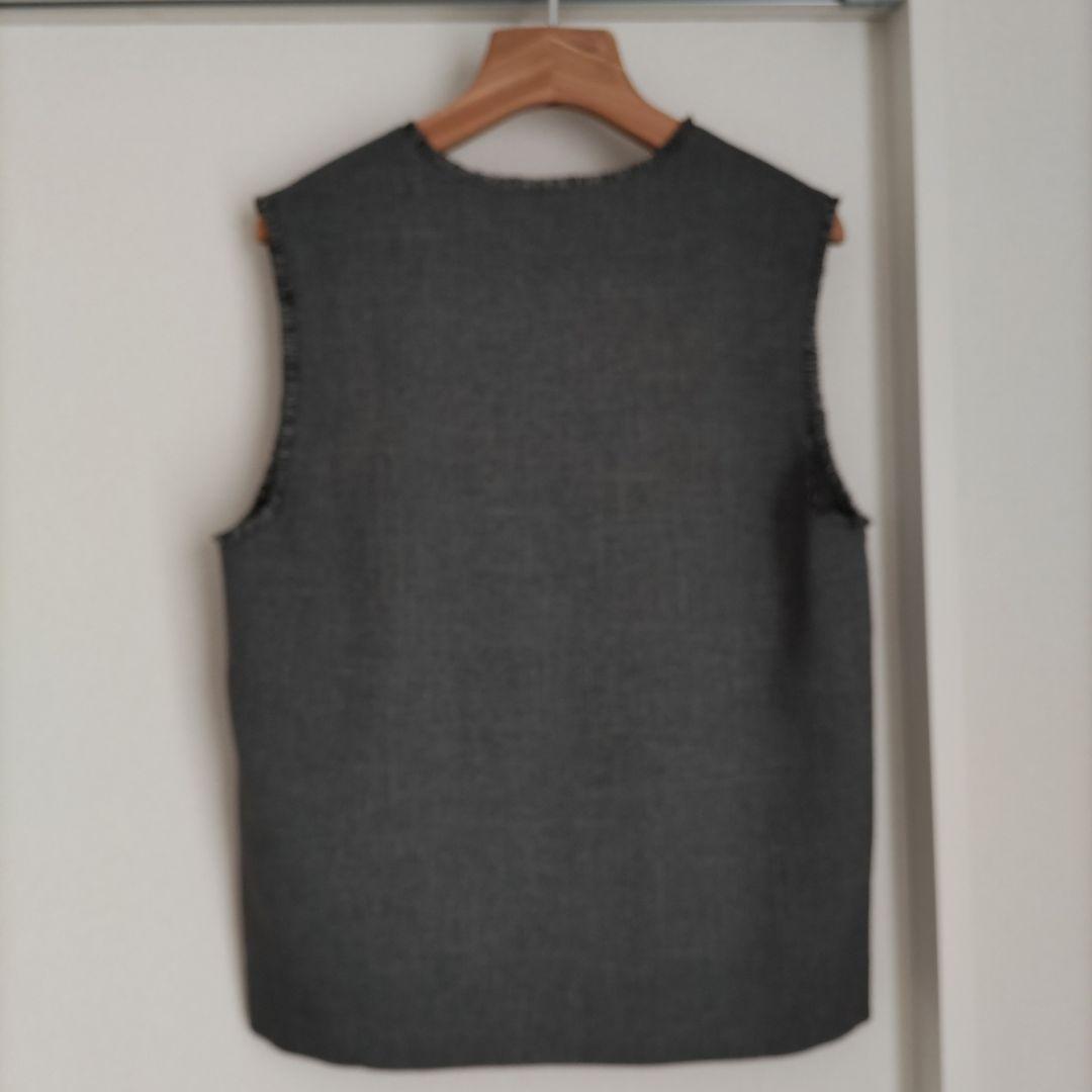 洗えるフリンジベスト チャコールグレー OUR アワーホーム