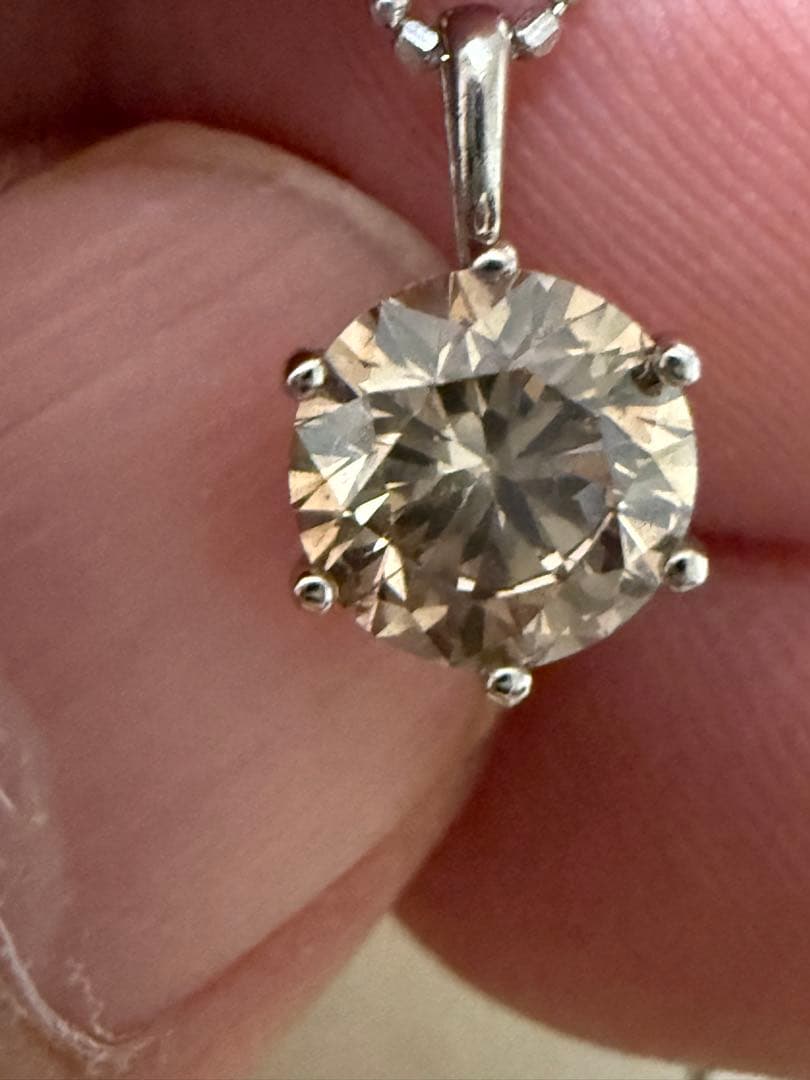 セ-ル商品価格❣️PT999ブラウンダイア1. 0ct ペンダントトップ