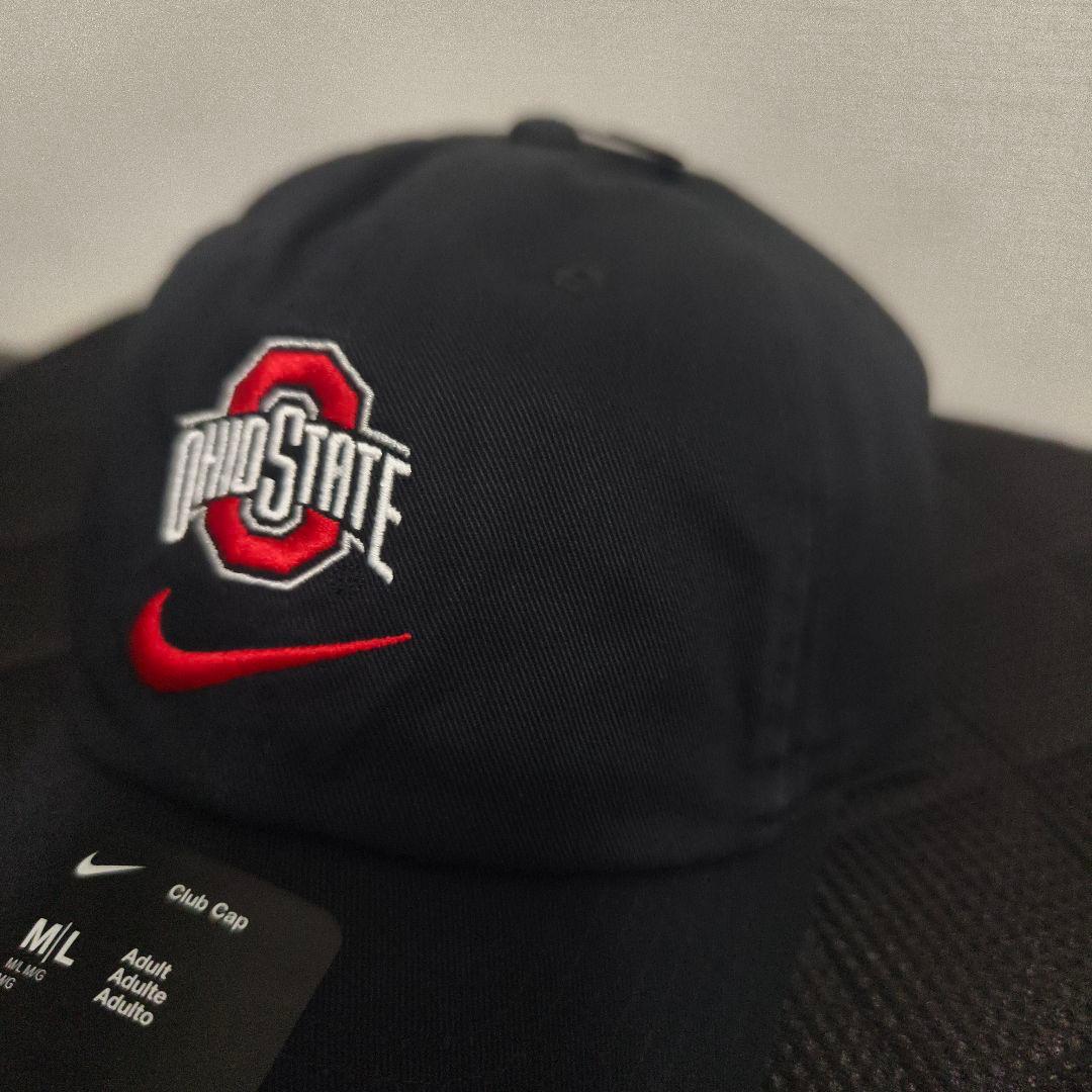 ナイキ オハイオステート 大学 キャップ M/L ブラック　フリーサイズ
