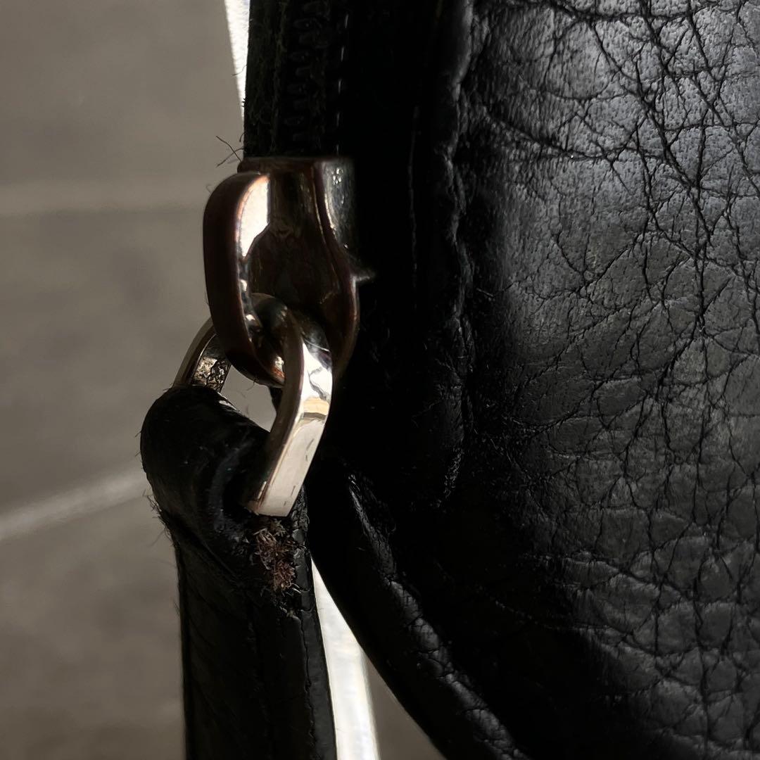 LOEWE ロエベ レザー ケース 黒 アナグラム ユニセックス 円形