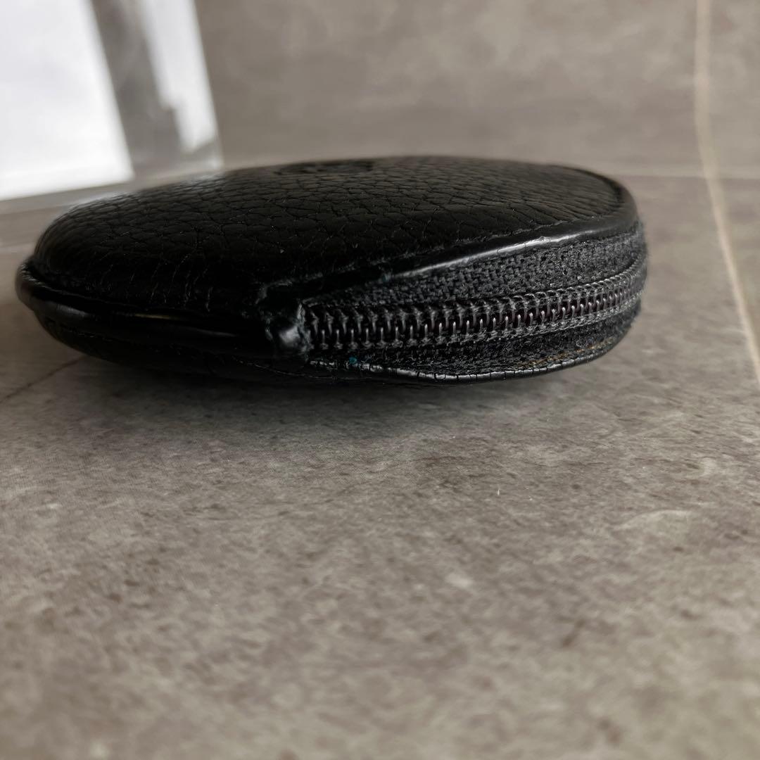 LOEWE ロエベ レザー ケース 黒 アナグラム ユニセックス 円形