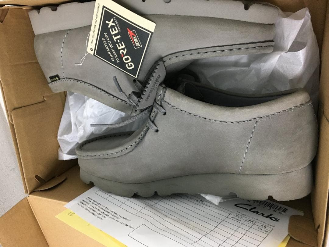 クラークス 2025 極美品箱タグ付 ゴアテックス レザー ワラビー シューズ