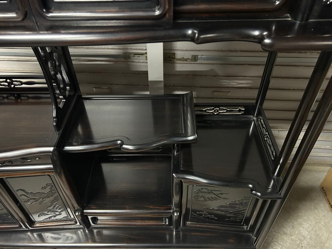 ☆GC209【中古品】 飾り棚　唐木 幅122cm