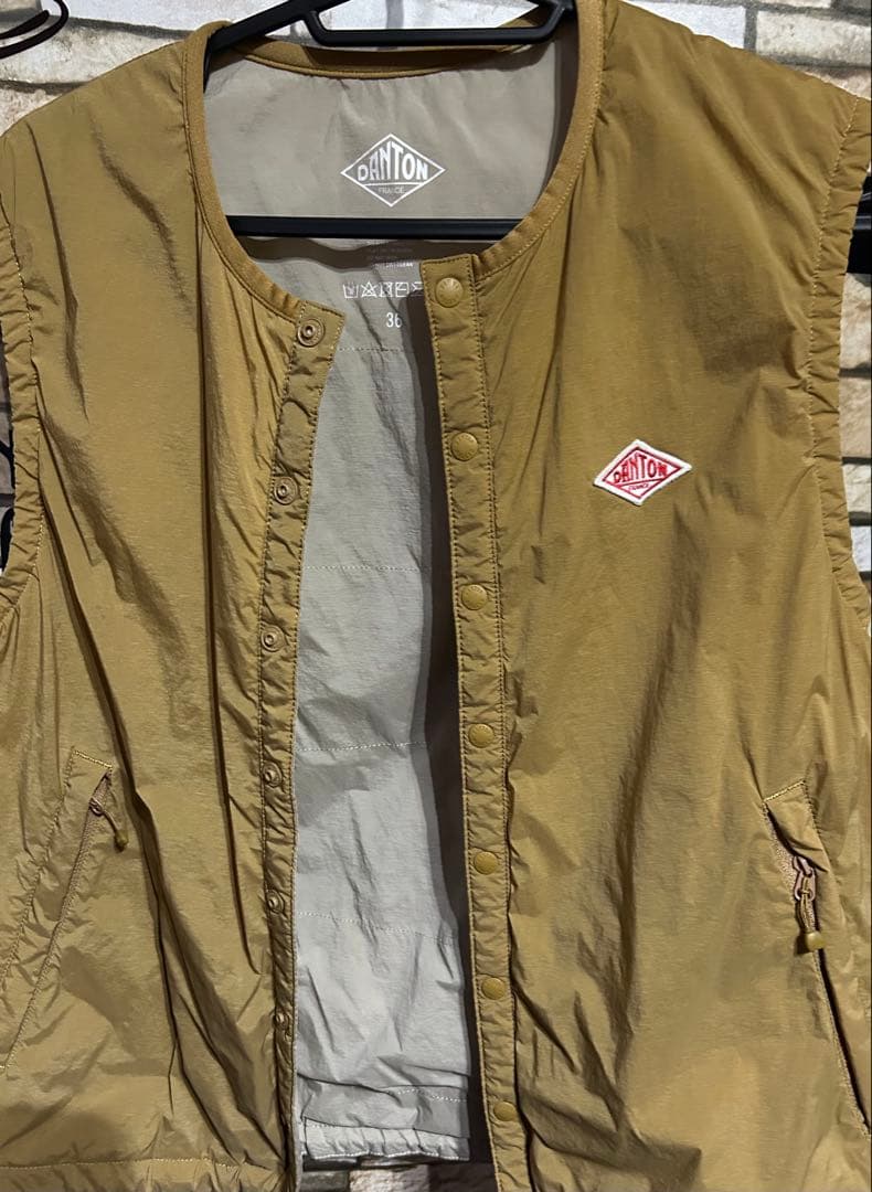 音 DANTON ダントン　ナイロンベスト　インナーベスト36