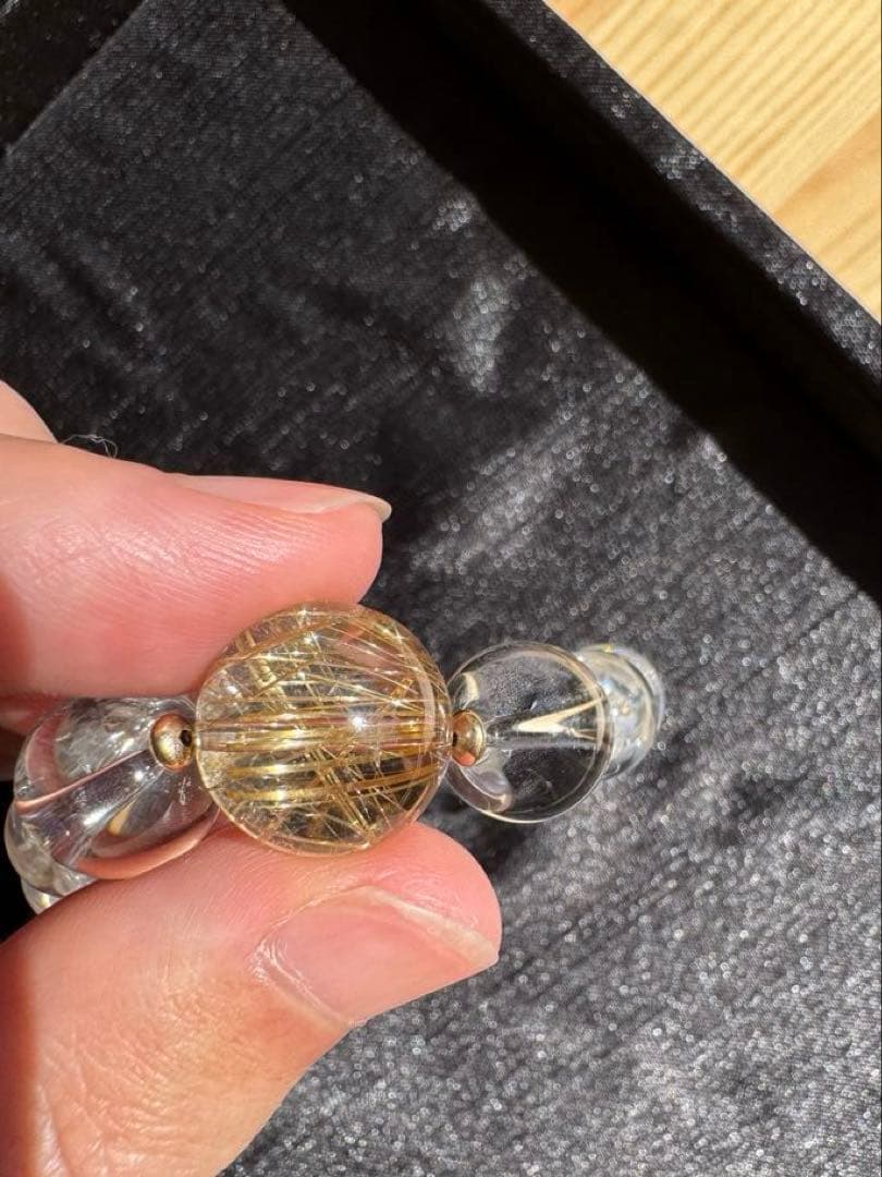 ⭐︎トップクオリティ⭐︎着色無しの本物⭐︎ゴールドルチル⭐︎ブレスレット⭐︎パワーストーン