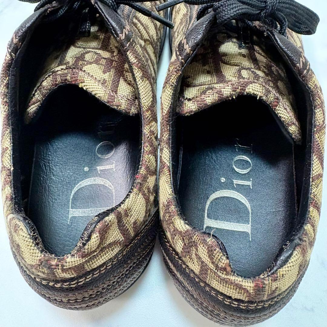 美品 Dior オブリーク柄 モノグラム ローカットスニーカー 37 24cm