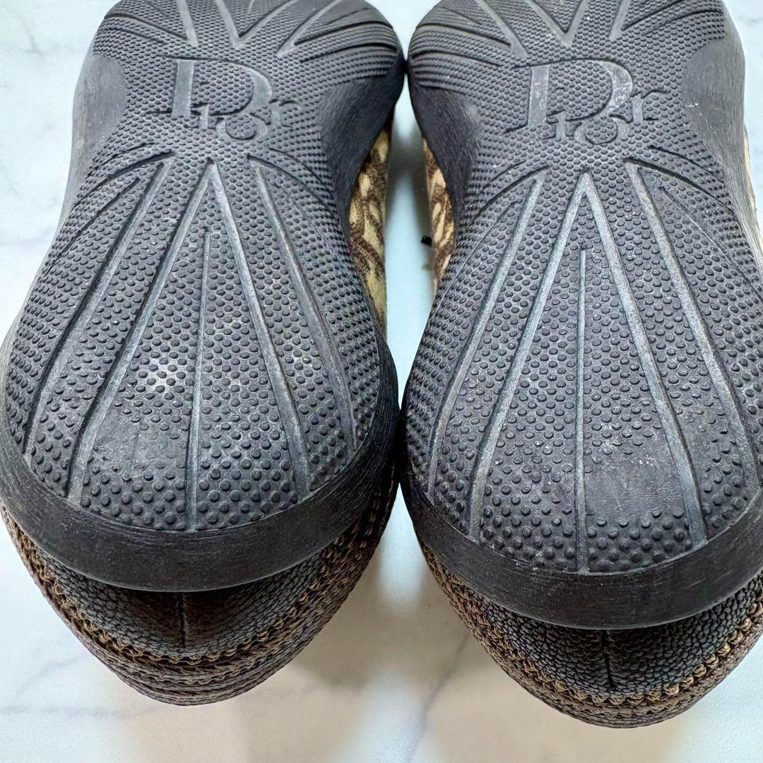 美品 Dior オブリーク柄 モノグラム ローカットスニーカー 37 24cm
