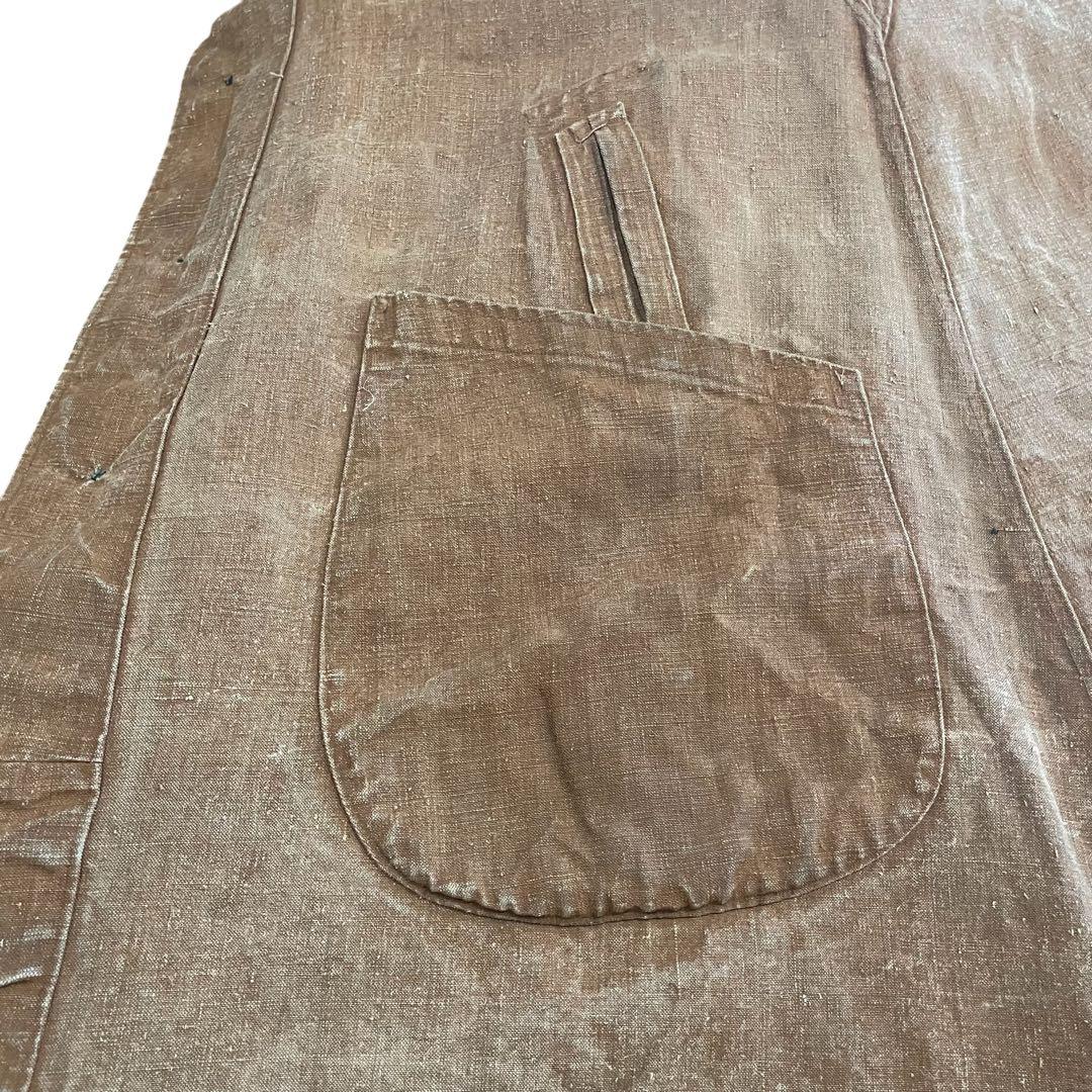 30〜40s ベルジャルディニエールリネンコートBELLEJARDINIERE