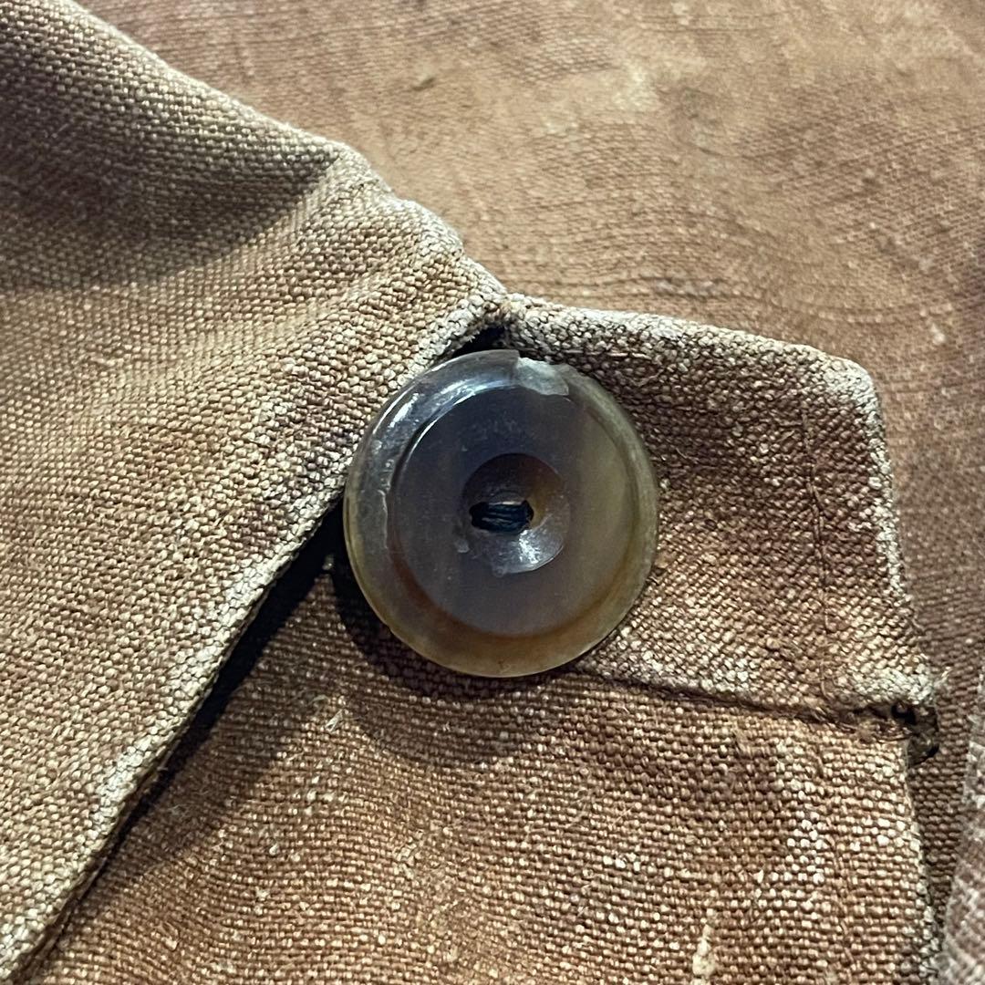 30〜40s ベルジャルディニエールリネンコートBELLEJARDINIERE