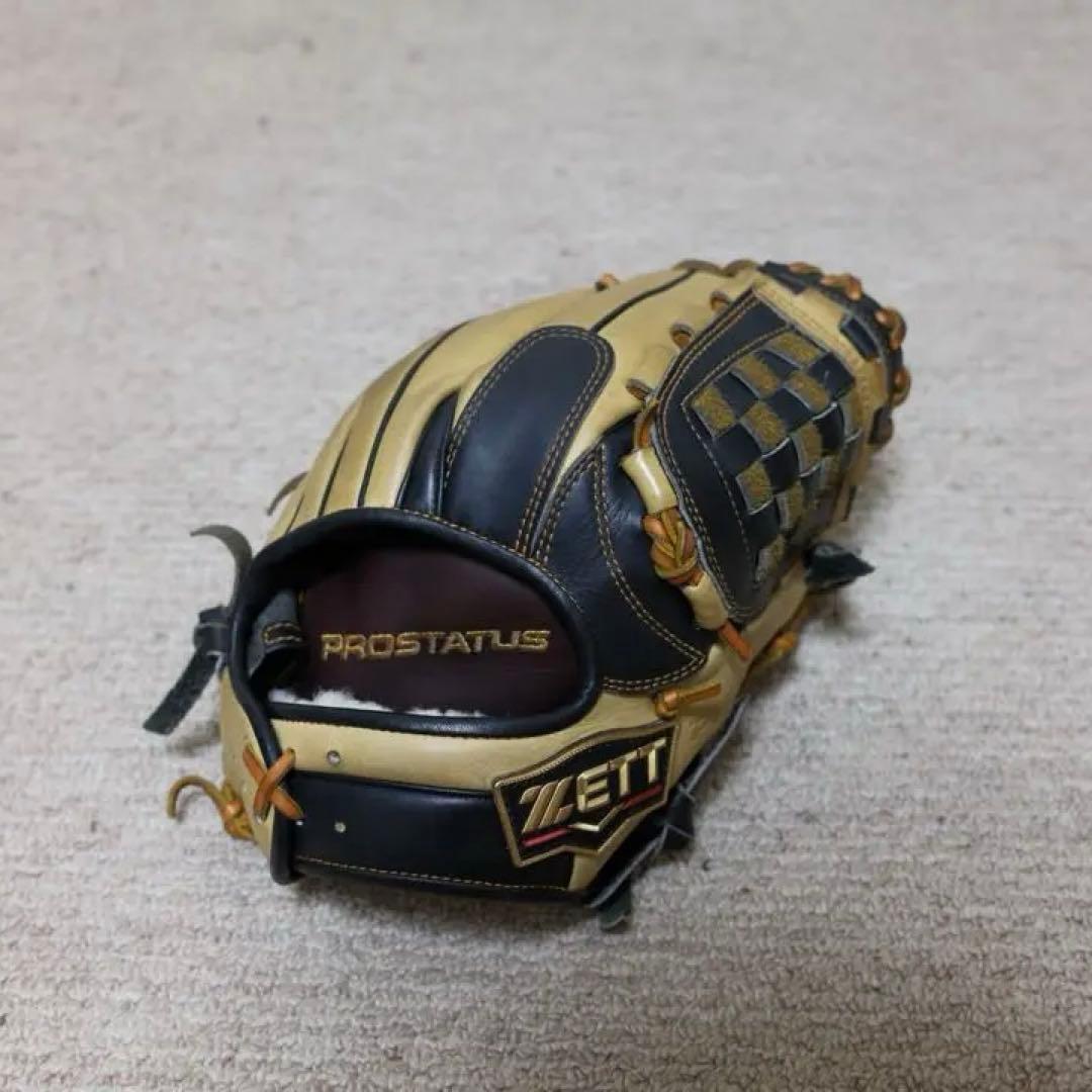 ZETT PROSTATUS 野球グローブ 黒/ベージュ