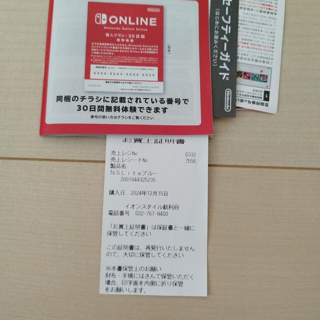 Switch Nintendo Lite ブルー　中古　スイッチライト