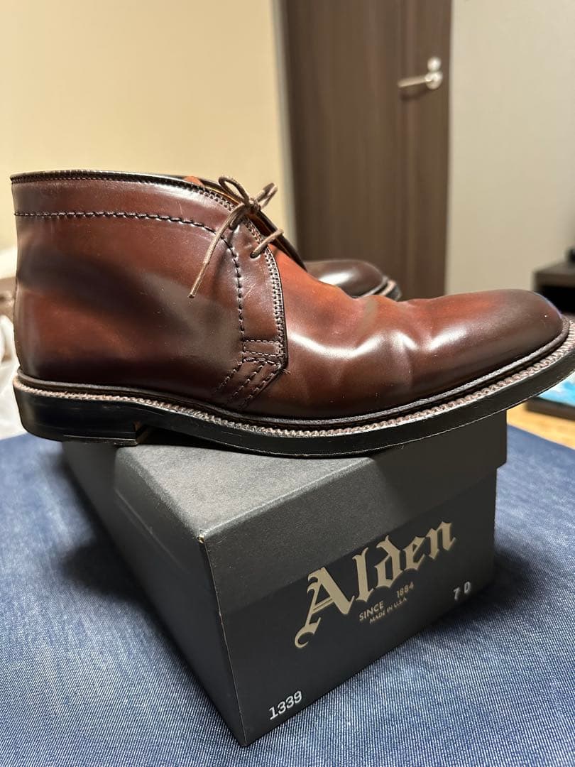 Alden 1339 ブラウン チャッカブーツ 7D