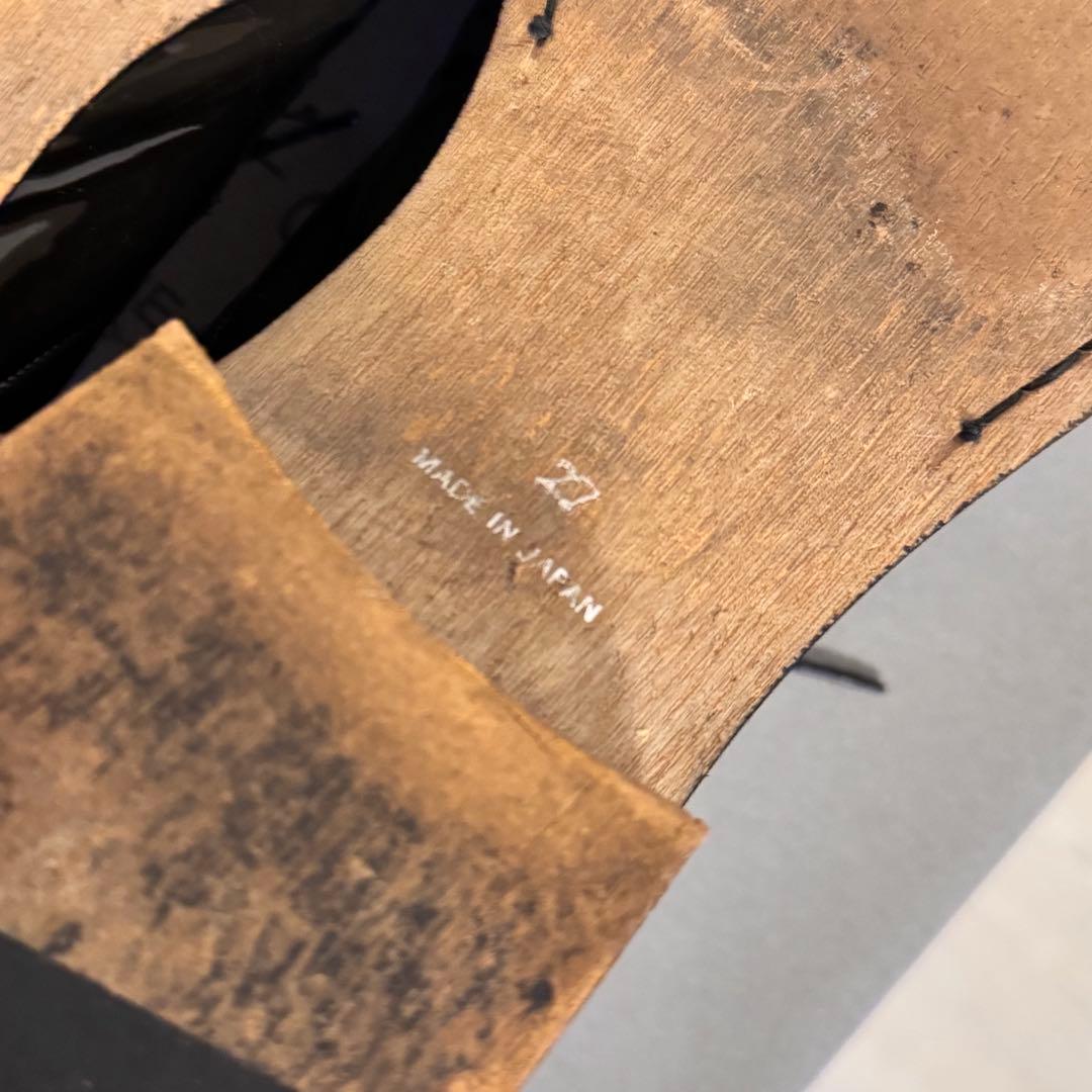 ★美品★フープディドゥ エナメル ポインテッドトゥ シューズ グレー 27センチ