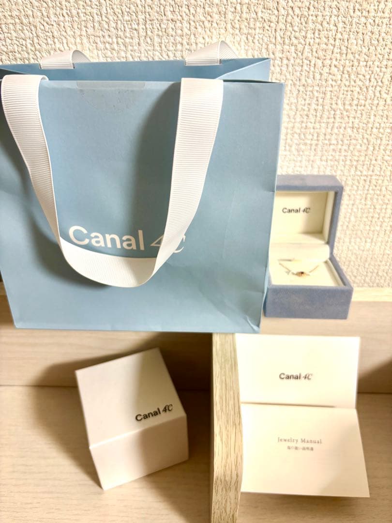 canal4℃ フラワーモチーフネックレス　誕生石　　ヨンドシー　K10