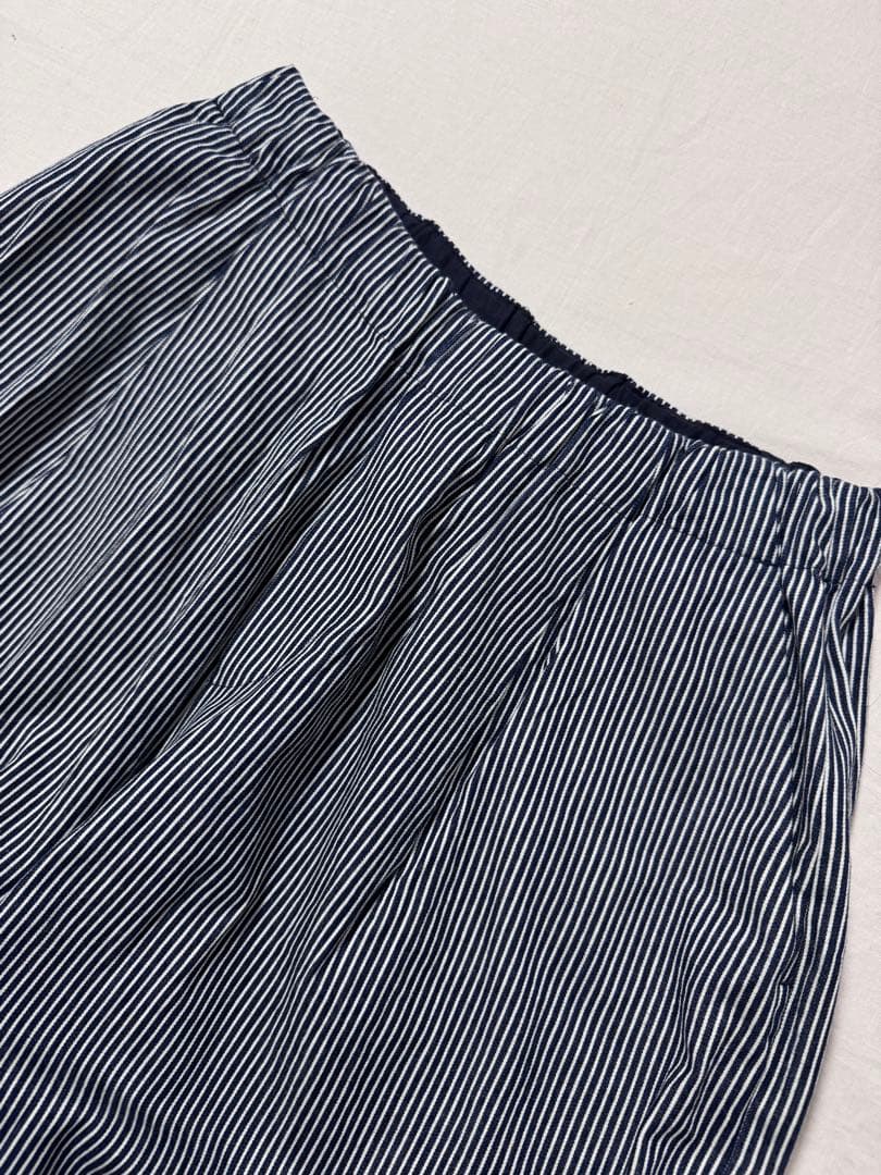 mizuiro ind ヒッコリーワイドテーパードパンツ