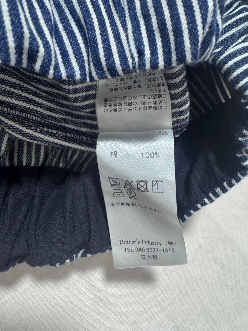 mizuiro ind ヒッコリーワイドテーパードパンツ