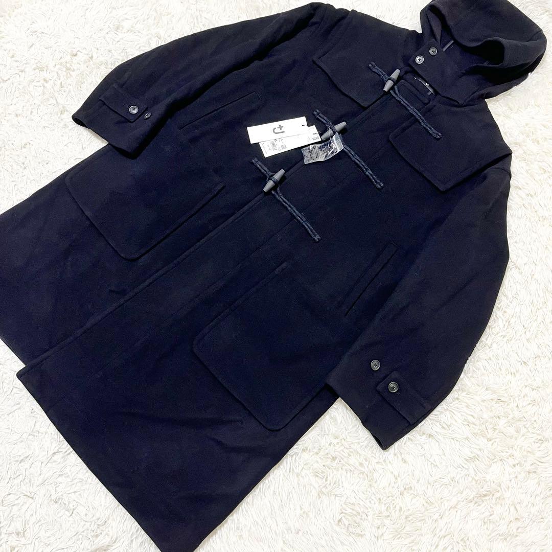✨新品タグ付✨ユニクロ+J ウールオーバーサイズダッフルコート ブラック XL
