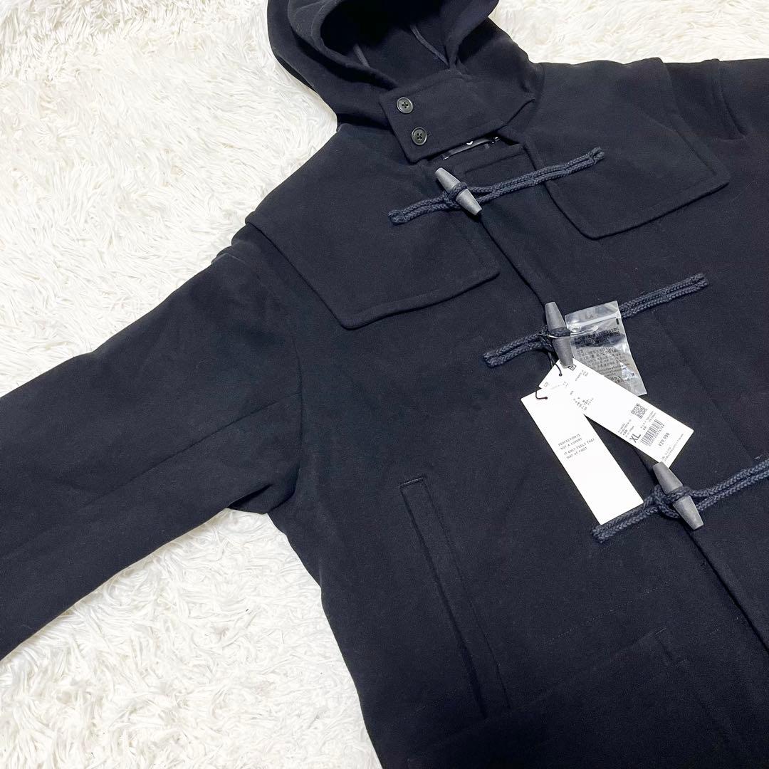 ✨新品タグ付✨ユニクロ+J ウールオーバーサイズダッフルコート ブラック XL