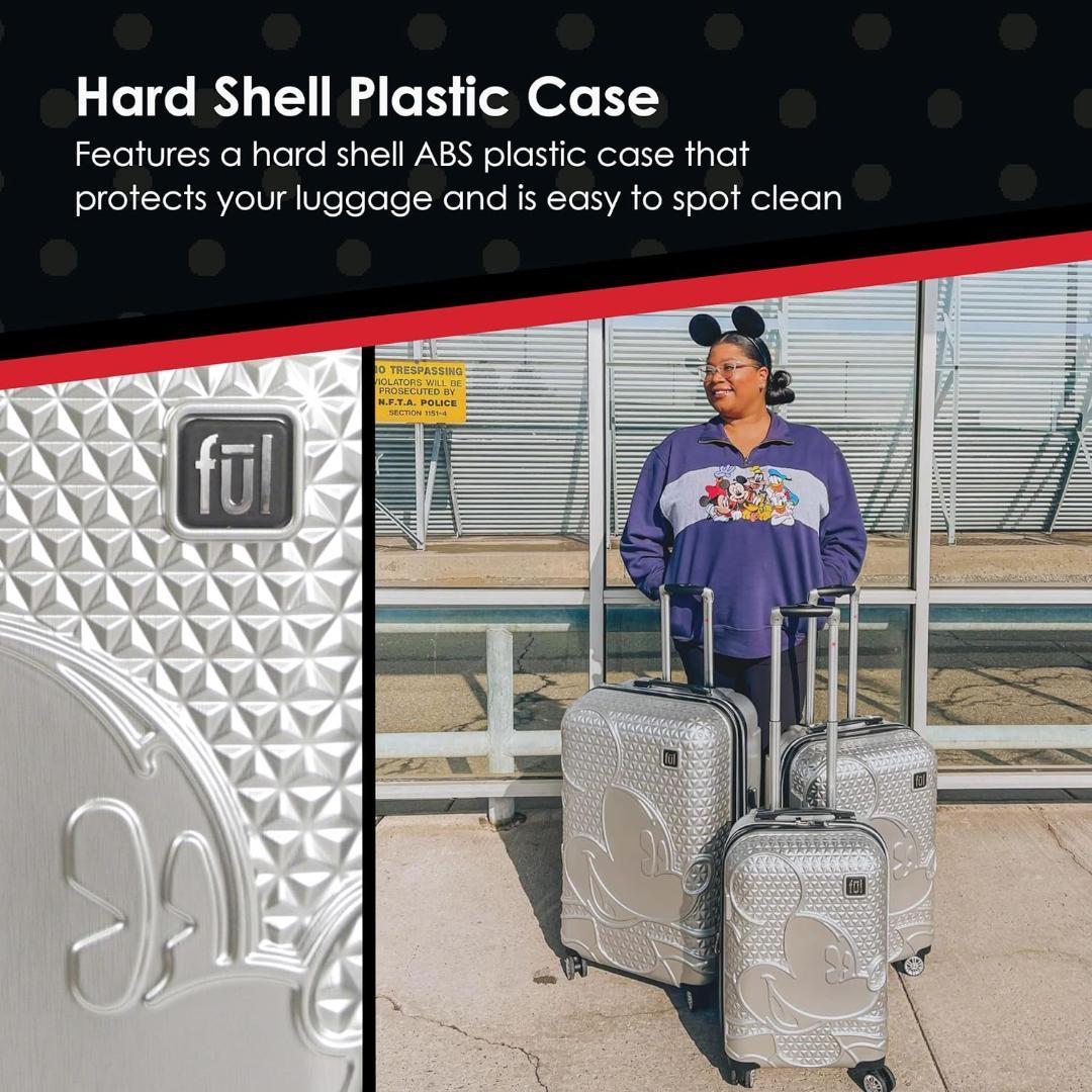 FUL ディズニー ミッキーマウス 21インチ スーツケース シルバー