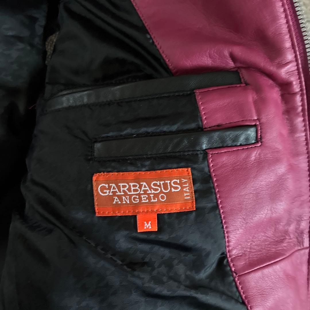 ANGEL GARBAUSUS フード付きダウンベスト　ラムレザー　羊革